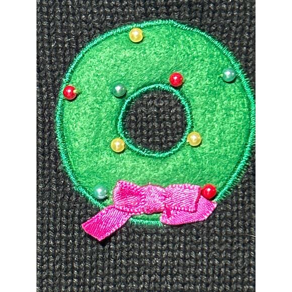 The Quacker Factory Cardigan Sweater 1X Black Nutcracker Sequin Holiday - Picture 8 of 11